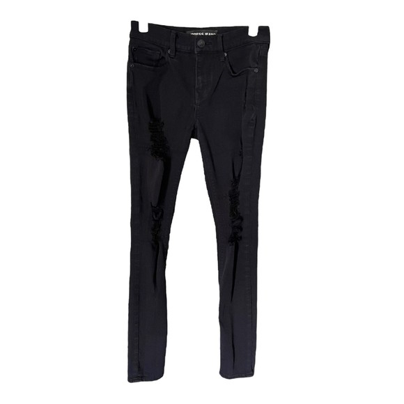 EXPRESS Mid Rise Black Skinny Jeans Women’s Size 0 - Picture 1 of 12